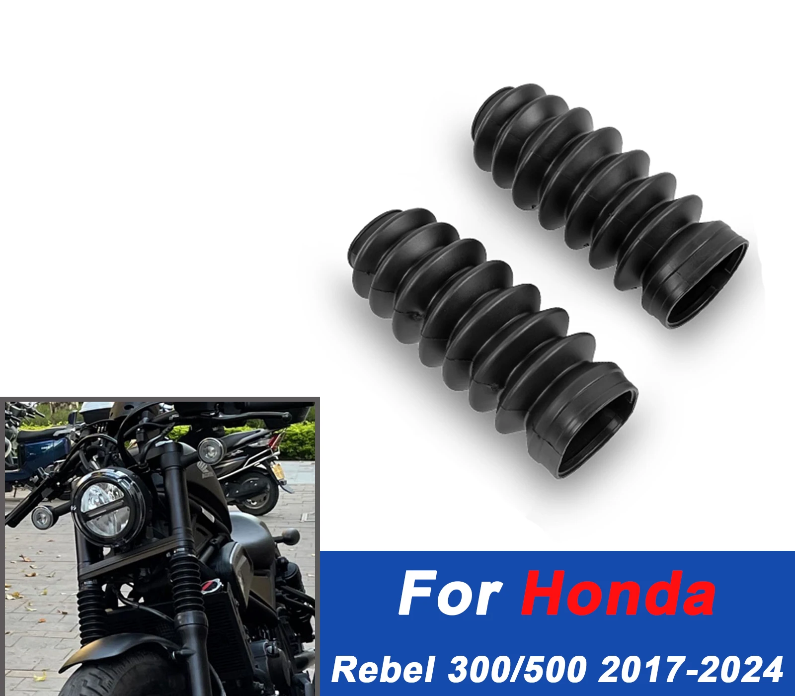 For Honda CMX300/CMX500 2017-2024 Fork Boots - Gaiters Dust Protector Shock-Proof Rebel Front Shock Absorber Accessories
For Honda CMX300/CMX500 2017-2024 Fork Boots - Gaiters Dust Protector Shock-Proof Rebel Front Shock Absorber Accessories
