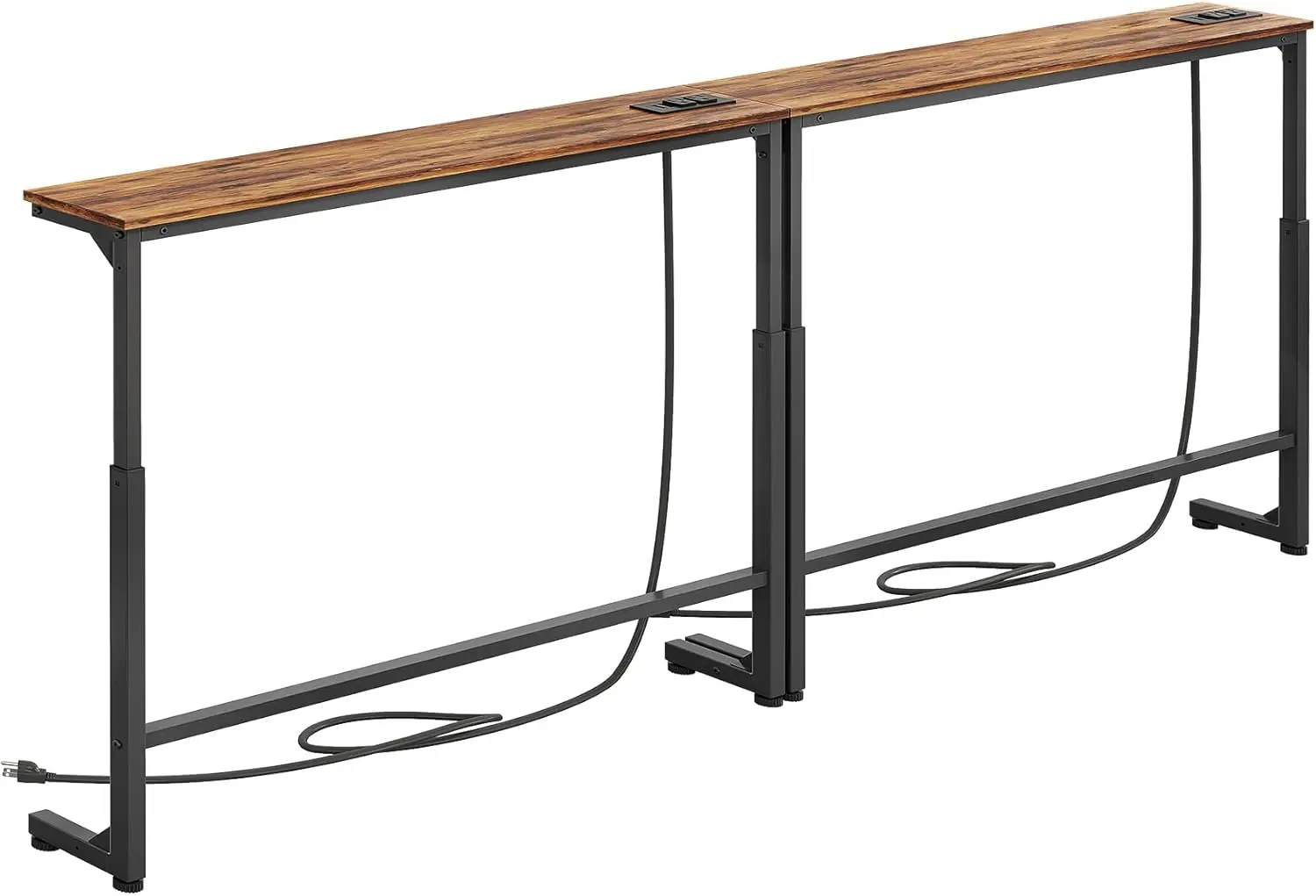 2-Pack Adjustable Height Narrow Console Table with Power Outlets, Behind Couch Sofa Side Table for Living Room, Rustic Brown
2-Pack Adjustable Height Narrow Console Table with Power Outlets, Behind Couch Sofa Side Table for Living Room, Rustic Brown