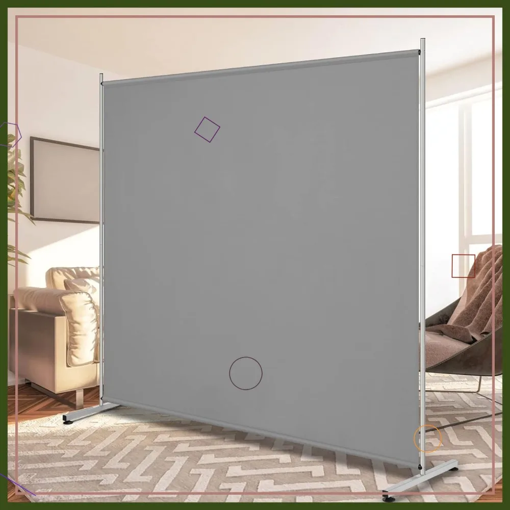 Large Room Divider Privacy Screen, Freestanding Office Partition Separator 71''W x 69.5''H Grey
Large Room Divider Privacy Screen, Freestanding Office Partition Separator 71''W x 69.5''H Grey