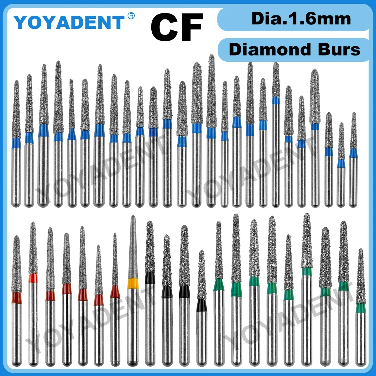 CF Type Dental Diamond Burs Dentistry Drills Dental Burs for High Speed Handpiece FG Dia.1.6mm 10Pcs/Pack Polishing Tools
CF Type Dental Diamond Burs Dentistry Drills Dental Burs for High Speed Handpiece FG Dia.1.6mm 10Pcs/Pack Polishing Tools