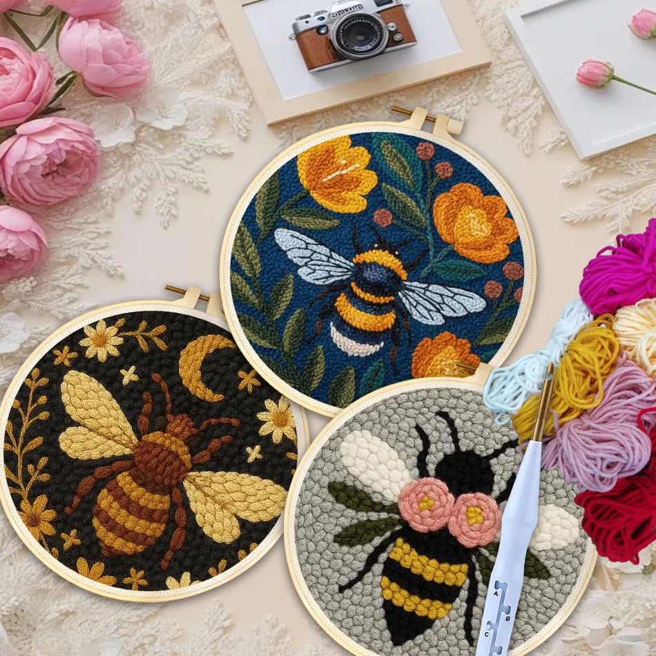 Punch Needle Kit Wall Art Hobby Kits Bee Animal 20x20cm Embroidery Kits For Beginners Home Decor Gift Hand Embroidery Kit
Punch Needle Kit Wall Art Hobby Kits Bee Animal 20x20cm Embroidery Kits For Beginners Home Decor Gift Hand Embroidery Kit
