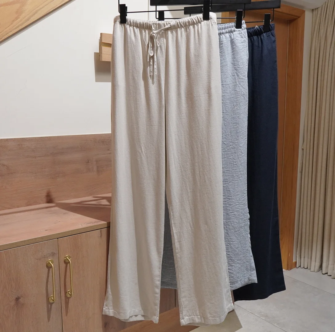 Drawstring Solid Blend Wide Leg Pant Women Elastic Waist Loose Thin Straight Trouser Summer Simple Fashion Casual Pants Female
Drawstring Solid Blend Wide Leg Pant Women Elastic Waist Loose Thin Straight Trouser Summer Simple Fashion Casual Pants Female