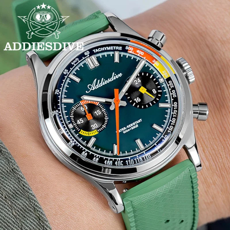 ADDIESDIVE Hot Sale Men's Dress Watch VK64 Chronograph FKM Strap 10Bar Waterproof AD2529 BGW9 Super Luminous Quartz Watch 38mm
ADDIESDIVE Hot Sale Men's Dress Watch VK64 Chronograph FKM Strap 10Bar Waterproof AD2529 BGW9 Super Luminous Quartz Watch 38mm