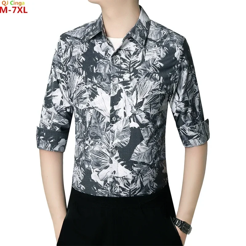 New men's micro-stretch long-sleeved shirt, single-breasted lapel printed long-sleeved shirt, Asian size multicolor optional
New men's micro-stretch long-sleeved shirt, single-breasted lapel printed long-sleeved shirt, Asian size multicolor optional