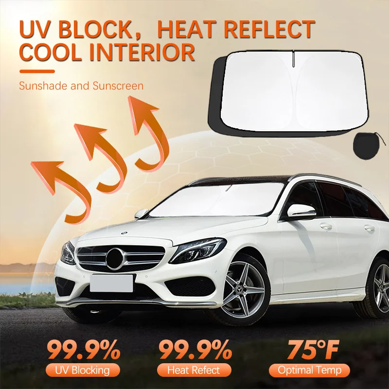For Mercedes Benz C Class W205 Car Sun Viso Front Window Windshield Sunshade Heat Insulation Summer Sun UV Protection
For Mercedes Benz C Class W205 Car Sun Viso Front Window Windshield Sunshade Heat Insulation Summer Sun UV Protection