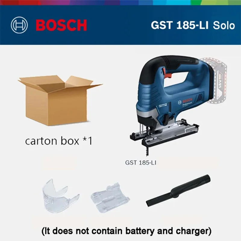 BOSCH GST 185-LI 18V Cordless Jig Saw 3500SPM Multifunctional Handheld Brushless Electric Saw Woodworking Cutting Power Tool
BOSCH GST 185-LI 18V Cordless Jig Saw 3500SPM Multifunctional Handheld Brushless Electric Saw Woodworking Cutting Power Tool