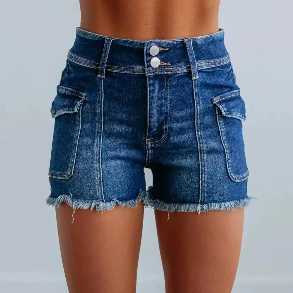 Retro Washed Denim Shorts Women's Loose Casual Versatile Shorts High Waist Zipper Style Summer Collection Ladies' Jeans
Retro Washed Denim Shorts Women's Loose Casual Versatile Shorts High Waist Zipper Style Summer Collection Ladies' Jeans