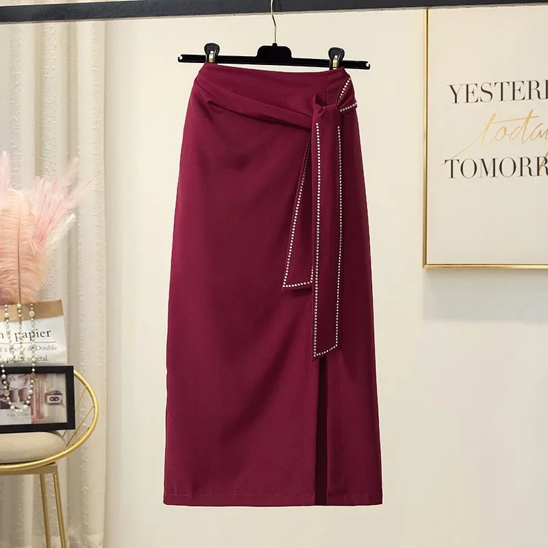 New Fashion Summer Chiffon Skirt Women Temperament High Waist A-Line Lace Up Elegant Skirts Split Beaded Party Jupe Clothing
New Fashion Summer Chiffon Skirt Women Temperament High Waist A-Line Lace Up Elegant Skirts Split Beaded Party Jupe Clothing