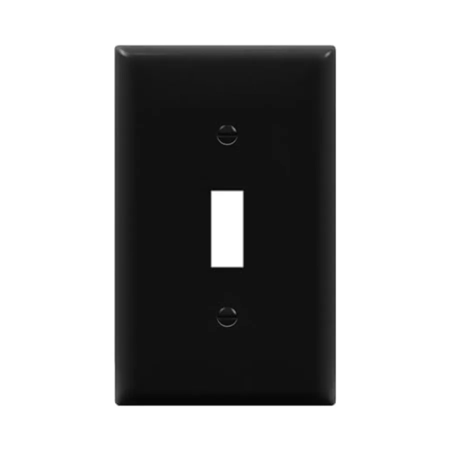 Toggle Light Switch Wall Plate, Standard Size 1-Gang 4.50" x 2.76", Unbreakable Polycarbonate Thermoplastic, 8811-BK, Black, Sc
Toggle Light Switch Wall Plate, Standard Size 1-Gang 4.50" x 2.76", Unbreakable Polycarbonate Thermoplastic, 8811-BK, Black, Sc