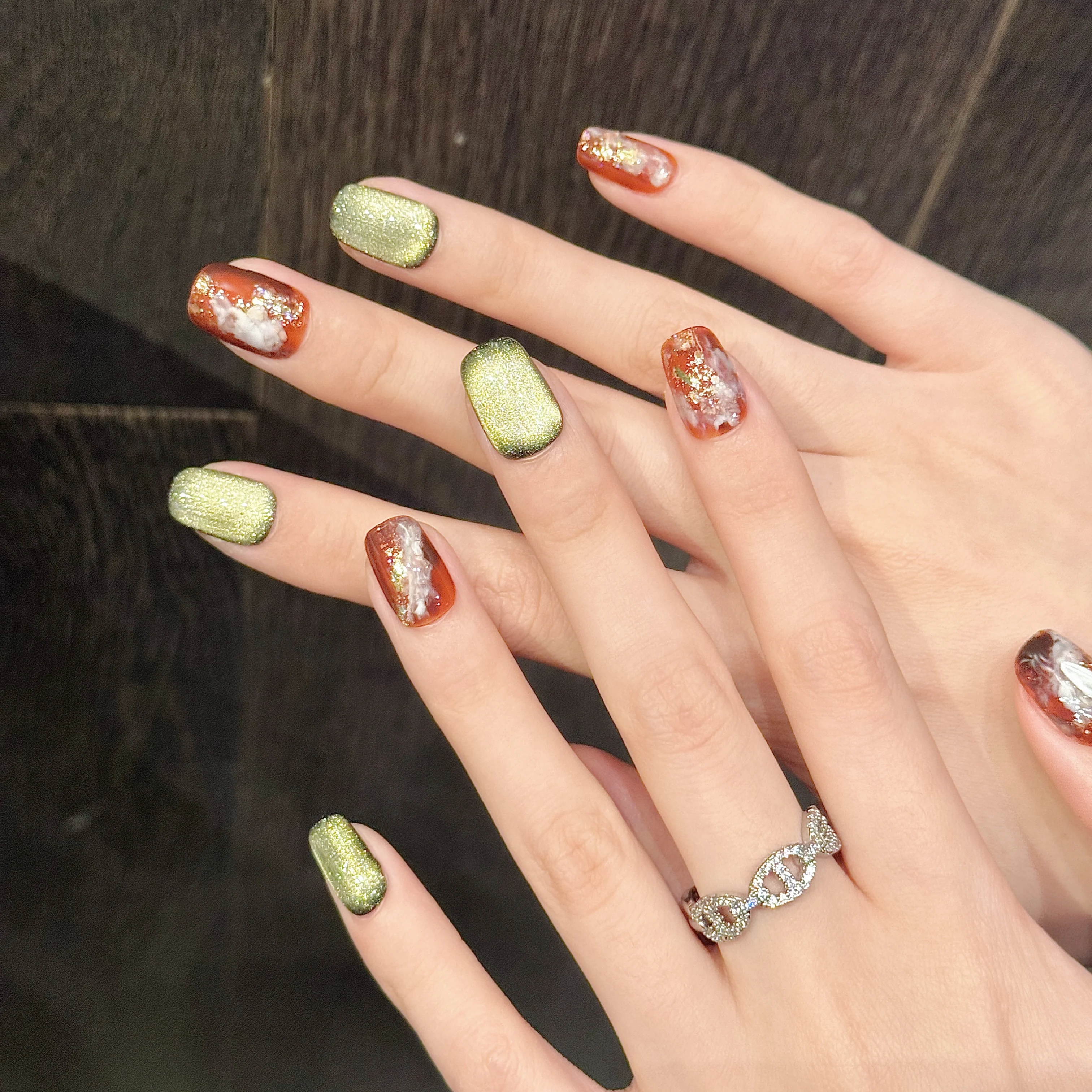 Short Square Handmade Press On Nails Avocado Green Bead Cat Eye False Nail Tips Fashion Ins Acrylic Nail Tip Manicure Set 10Pcs
Short Square Handmade Press On Nails Avocado Green Bead Cat Eye False Nail Tips Fashion Ins Acrylic Nail Tip Manicure Set 10Pcs