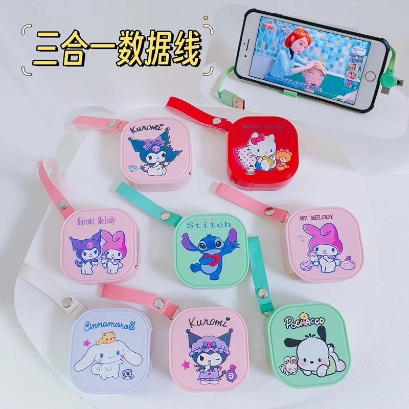 Sanrio Phone Retractable Data Cable Hello Kitty Charging Cable Fast Charge 3-In-1 Storage Bracket Head Android Apple Typec Cable
Sanrio Phone Retractable Data Cable Hello Kitty Charging Cable Fast Charge 3-In-1 Storage Bracket Head Android Apple Typec Cable