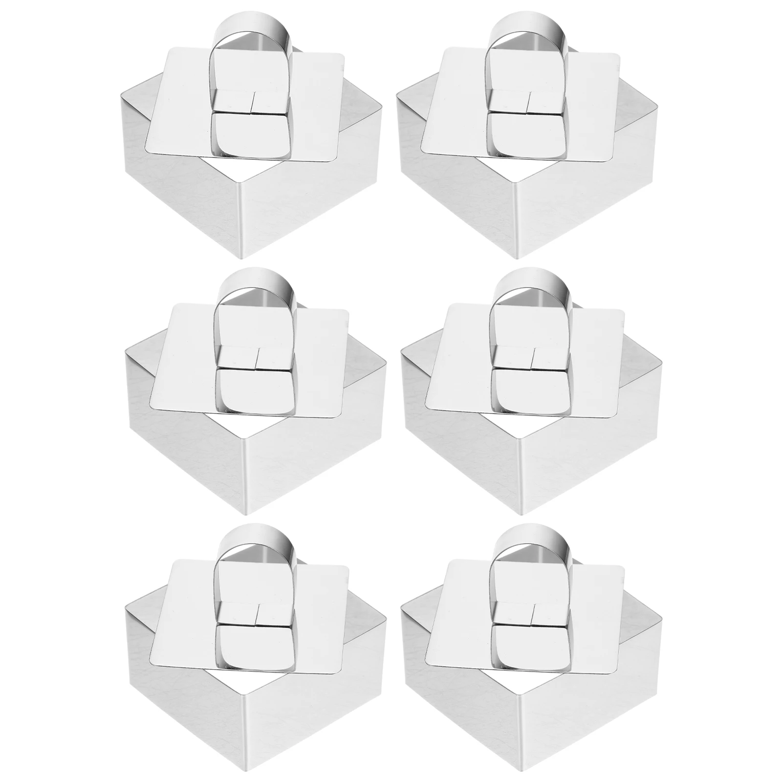 6 Sets Stainless Steel Cake Molds Square Mousse Ring Non Stick Baking Tools Easy Clean DIY Supplies Kitchen Barware
6 Sets Stainless Steel Cake Molds Square Mousse Ring Non Stick Baking Tools Easy Clean DIY Supplies Kitchen Barware
