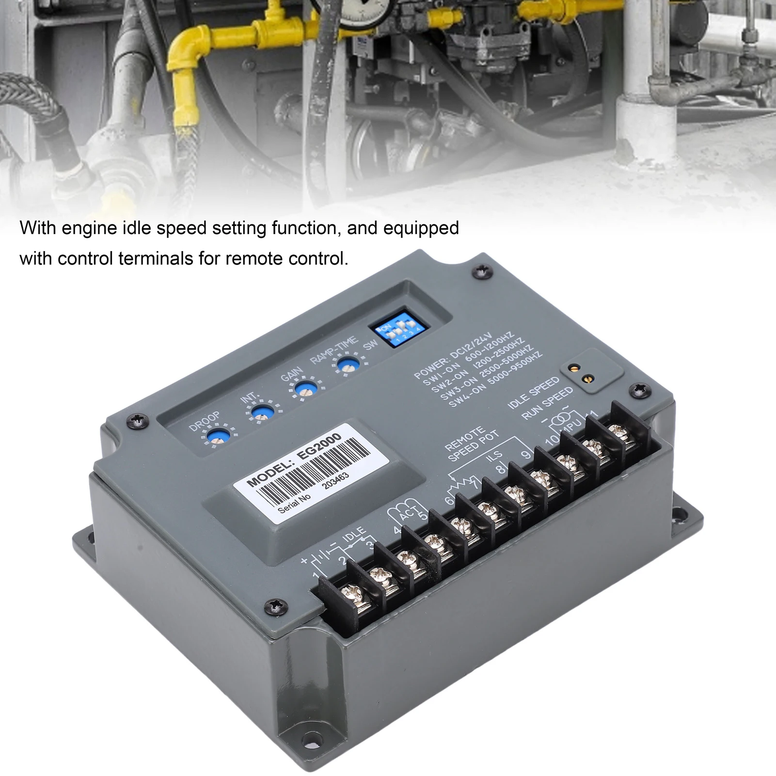 Generator Speed Control Board Electronic Governor Generator Control Regulator EG2000 12/24VDC Generator Speed Regulator
Generator Speed Control Board Electronic Governor Generator Control Regulator EG2000 12/24VDC Generator Speed Regulator