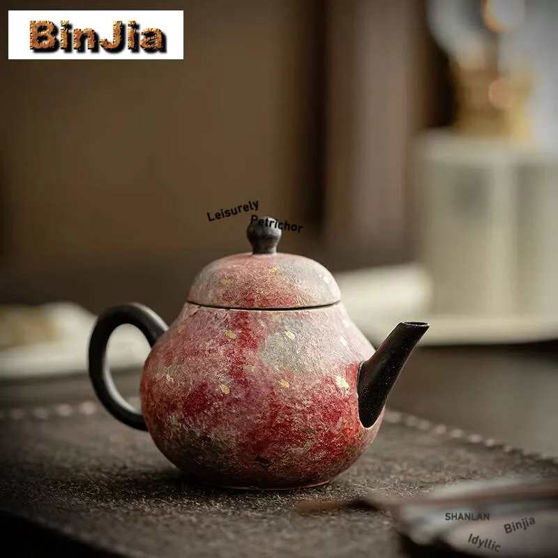 135ML Handmade Rock Mineral Colored Pottery Teapot Zen Pear Shaped Pot Tea Maker Kettle With Infuser Chinese Set Ornaments Gift
135ML Handmade Rock Mineral Colored Pottery Teapot Zen Pear Shaped Pot Tea Maker Kettle With Infuser Chinese Set Ornaments Gift