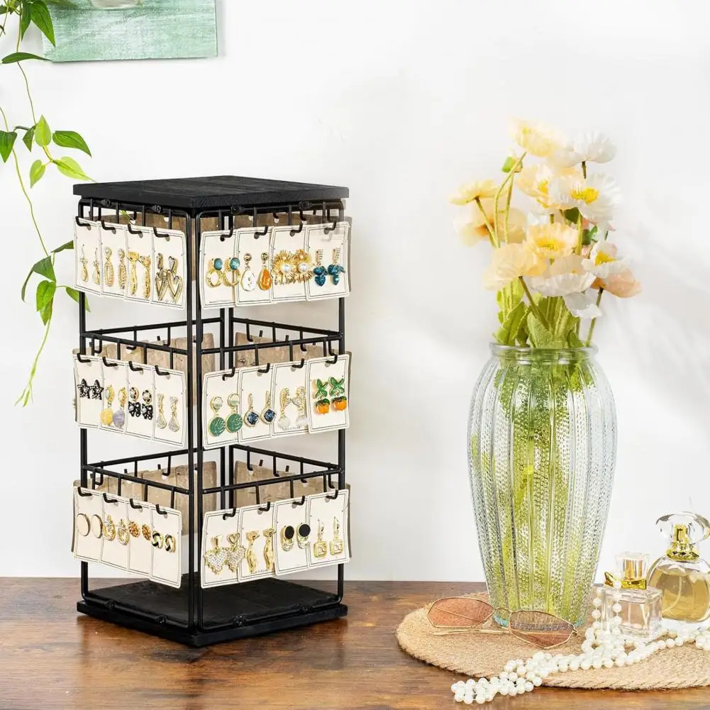 Jewelry Rack Display Stand Earring Display Stand with 48 Hooks All-round Organizer for Craft Fairs Vendors Necklace Bracelet
Jewelry Rack Display Stand Earring Display Stand with 48 Hooks All-round Organizer for Craft Fairs Vendors Necklace Bracelet