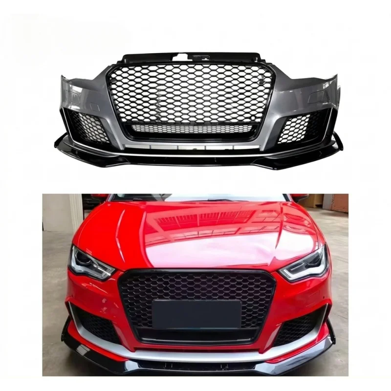 Suitable for AUDI A3/S3 8V Sedan 2013-2016, RS3 Style Conversion Front Bumper Body Kit with Gloss Black Lip
Suitable for AUDI A3/S3 8V Sedan 2013-2016, RS3 Style Conversion Front Bumper Body Kit with Gloss Black Lip