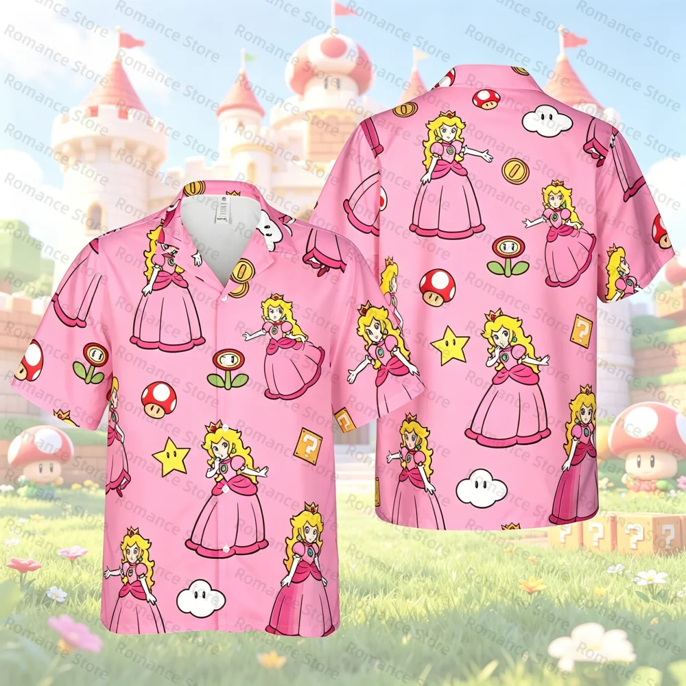 Super Mario Princess Peach Pink Hawaiian Shirt Summer Casual Tops Button Up Beach Shirt for Kids Shirt Men's Shirts Woman Shirts
Super Mario Princess Peach Pink Hawaiian Shirt Summer Casual Tops Button Up Beach Shirt for Kids Shirt Men's Shirts Woman Shirts