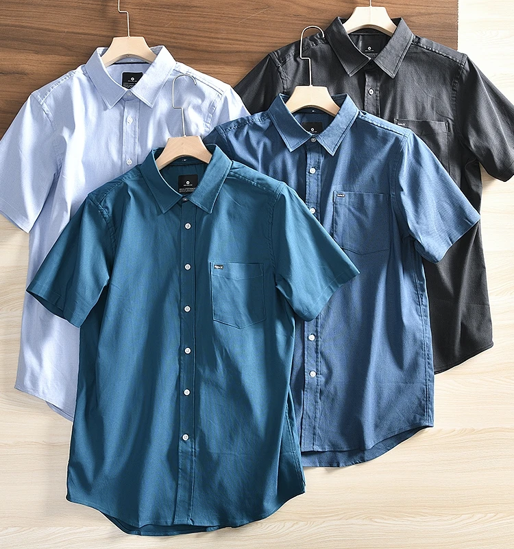 Outdoor Ready Men's Comfortable Elastic Sportswear Short Sleeve Shirt Casual Pure Color Summer Fashion Urban Standard Fit
Outdoor Ready Men's Comfortable Elastic Sportswear Short Sleeve Shirt Casual Pure Color Summer Fashion Urban Standard Fit