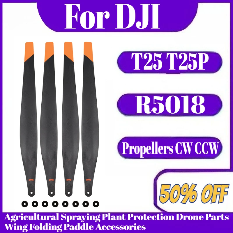 R5018 Propellers CW CCW for DJI T25 T25P Agricultural Spraying Plant Protection Drone Parts Wing Folding Paddle Accessories
R5018 Propellers CW CCW for DJI T25 T25P Agricultural Spraying Plant Protection Drone Parts Wing Folding Paddle Accessories