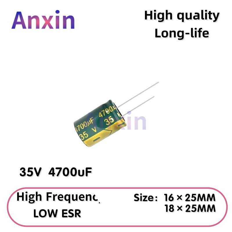 5PCS 35V4700uF Aluminum Capacitor, High Frequency Low ESR 105°C Radial for Power Supply Long-life 16×25MM 18×25MM
5PCS 35V4700uF Aluminum Capacitor, High Frequency Low ESR 105°C Radial for Power Supply Long-life 16×25MM 18×25MM