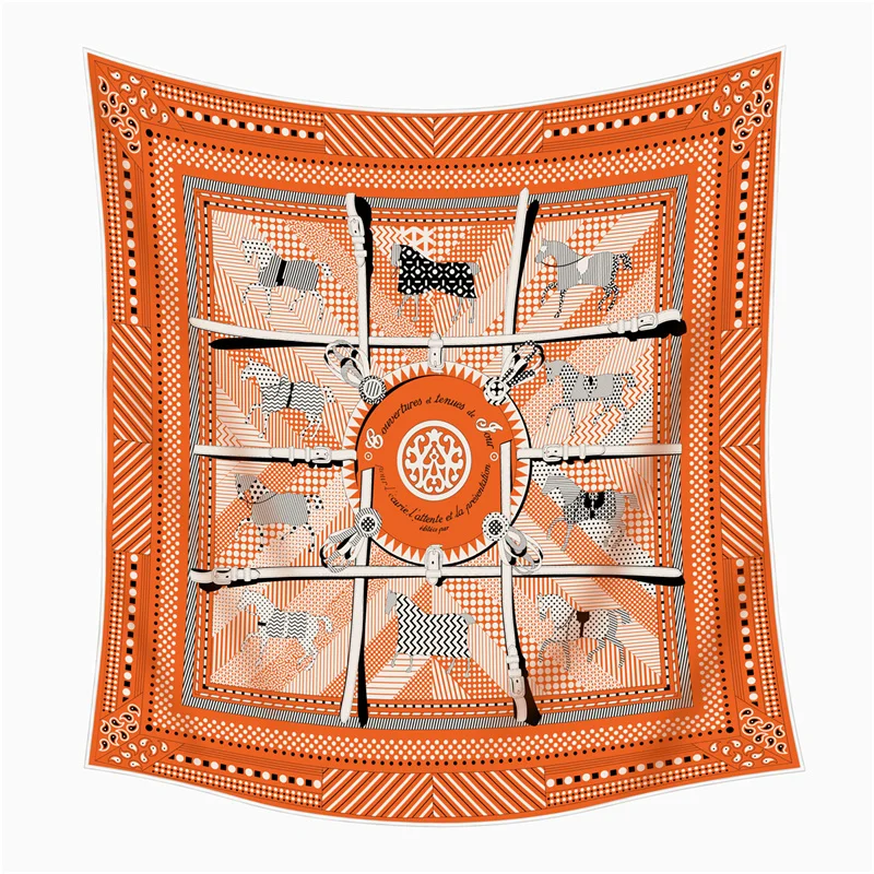 POBING Silk Cashmere Scarf Women Curled Square Scarves Wraps Horse Printed Bandana Luxury Hijabs Female Foulards
POBING Silk Cashmere Scarf Women Curled Square Scarves Wraps Horse Printed Bandana Luxury Hijabs Female Foulards