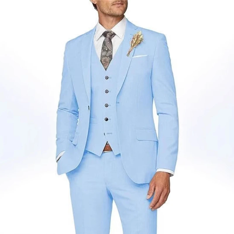 Three-piece Vest Pant Blazer Set Casual Business Banquet Prom Silm Suit Wedding Suit For Men 
Three-piece Vest Pant Blazer Set Casual Business Banquet Prom Silm Suit Wedding Suit For Men