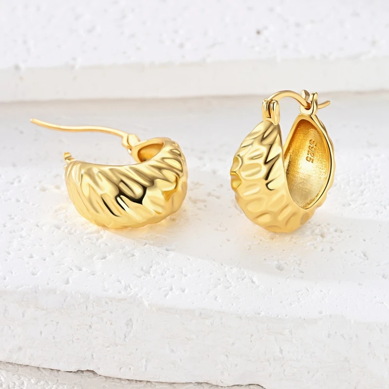 925 Sterling Silver Earrings Women Gold Droplet Hoop Earring For Anniversary Wedding Jewelry Gifts
925 Sterling Silver Earrings Women Gold Droplet Hoop Earring For Anniversary Wedding Jewelry Gifts