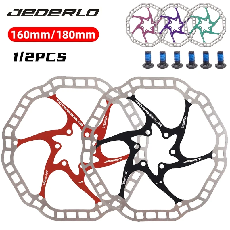 JEDERLO Bicycle Brake Disc Rotors 1/2PC 160/180MM Disc Brake Rotor Floating Lightweight Road Bike Brake Disks Heat Dissipation
JEDERLO Bicycle Brake Disc Rotors 1/2PC 160/180MM Disc Brake Rotor Floating Lightweight Road Bike Brake Disks Heat Dissipation