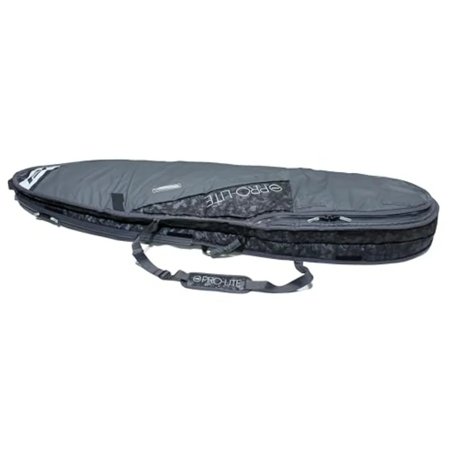 Surfboard travel bag for shortboards, durable nylon, black, padded protection and waterproof zippers, fits 1-3 boards up to 6'1
Surfboard travel bag for shortboards, durable nylon, black, padded protection and waterproof zippers, fits 1-3 boards up to 6'1