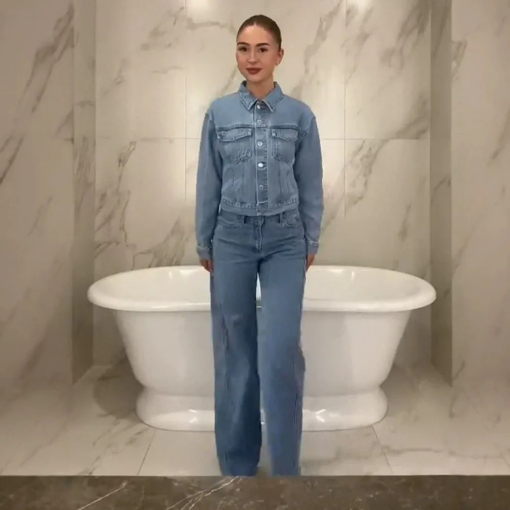 Women's Matching Set Denim Pants Loose Blouse Top 2 Piece Set Casual Jumpsuit Playsuit Spring Summer
Women's Matching Set Denim Pants Loose Blouse Top 2 Piece Set Casual Jumpsuit Playsuit Spring Summer