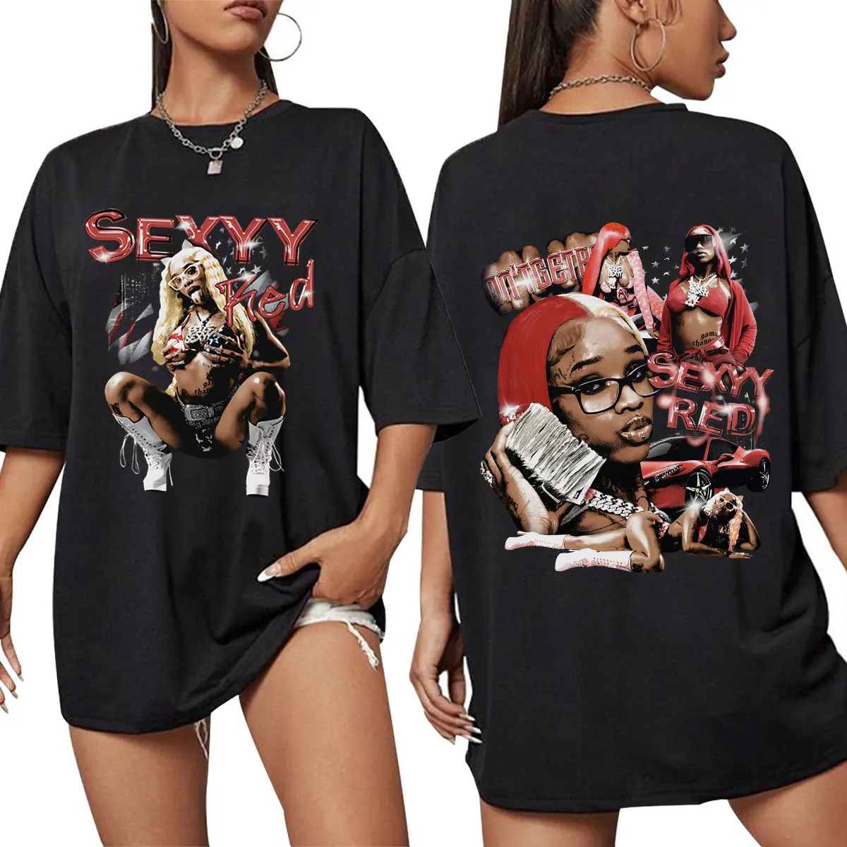 Рэпер Sexyy Красная футболка с рисунком Мужчины Женщины Мода Хип-хоп Негабаритная футболка Повседневная 100_ Хлопковые футболки с короткими рукавами Уличная одежда
Рэпер Sexyy Красная футболка с рисунком Мужчины Женщины Мода Хип-хоп Негабаритная футболка Повседневная 100_ Хлопковые футболки с короткими рукавами Уличная одежда