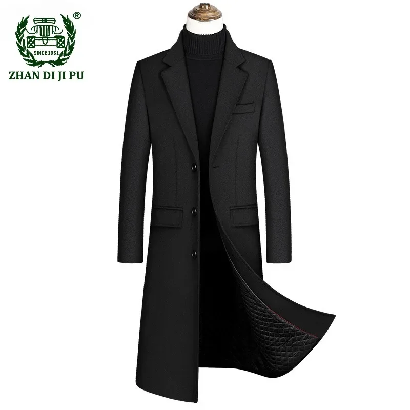 Winter Wool Coat Men Thicken Long Cotton-padded Overcoat Slim Fit Business Casual Coat Men Clothing Woolen Trench Outwear 2024
Winter Wool Coat Men Thicken Long Cotton-padded Overcoat Slim Fit Business Casual Coat Men Clothing Woolen Trench Outwear 2024