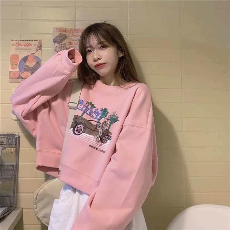 Pink Hoodies Short Thin Women Korean Sweatshirt Y2K Kawaii Cute Cartoon Print Hoodie Oversized Crewneck Long Sleeve Female Top
Pink Hoodies Short Thin Women Korean Sweatshirt Y2K Kawaii Cute Cartoon Print Hoodie Oversized Crewneck Long Sleeve Female Top