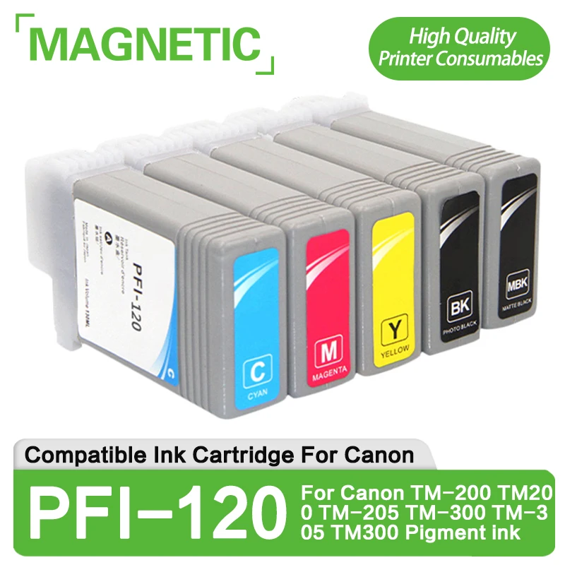 5Color 130ML PFI-120 For Canon PFI120 Ink Cartridge Compatible For Canon TM-200 TM200 TM-205 TM-300 TM-305 TM300 Pigment ink
5Color 130ML PFI-120 For Canon PFI120 Ink Cartridge Compatible For Canon TM-200 TM200 TM-205 TM-300 TM-305 TM300 Pigment ink