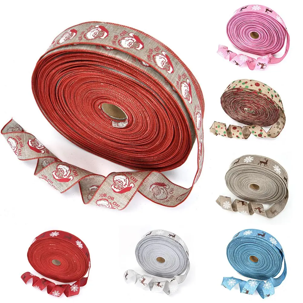 200cm Printing Elk Linen Merry Christmas Wrapping Supplies Christmas Grosgrain Snowflake Ribbons Xmas Decor
200cm Printing Elk Linen Merry Christmas Wrapping Supplies Christmas Grosgrain Snowflake Ribbons Xmas Decor