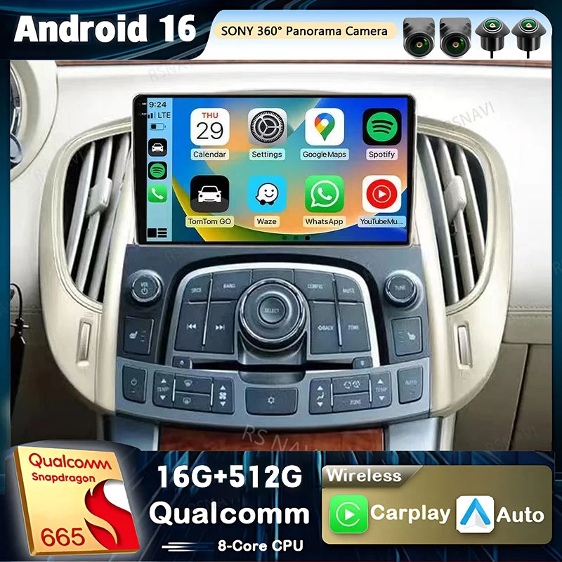 Android 16 Qualcomm For Buick LaCrosse 2009 2010 - 2013 Car Radio Player Multimedia GPS Navigation Stereo CarPlay Auto Video
Android 16 Qualcomm For Buick LaCrosse 2009 2010 - 2013 Car Radio Player Multimedia GPS Navigation Stereo CarPlay Auto Video