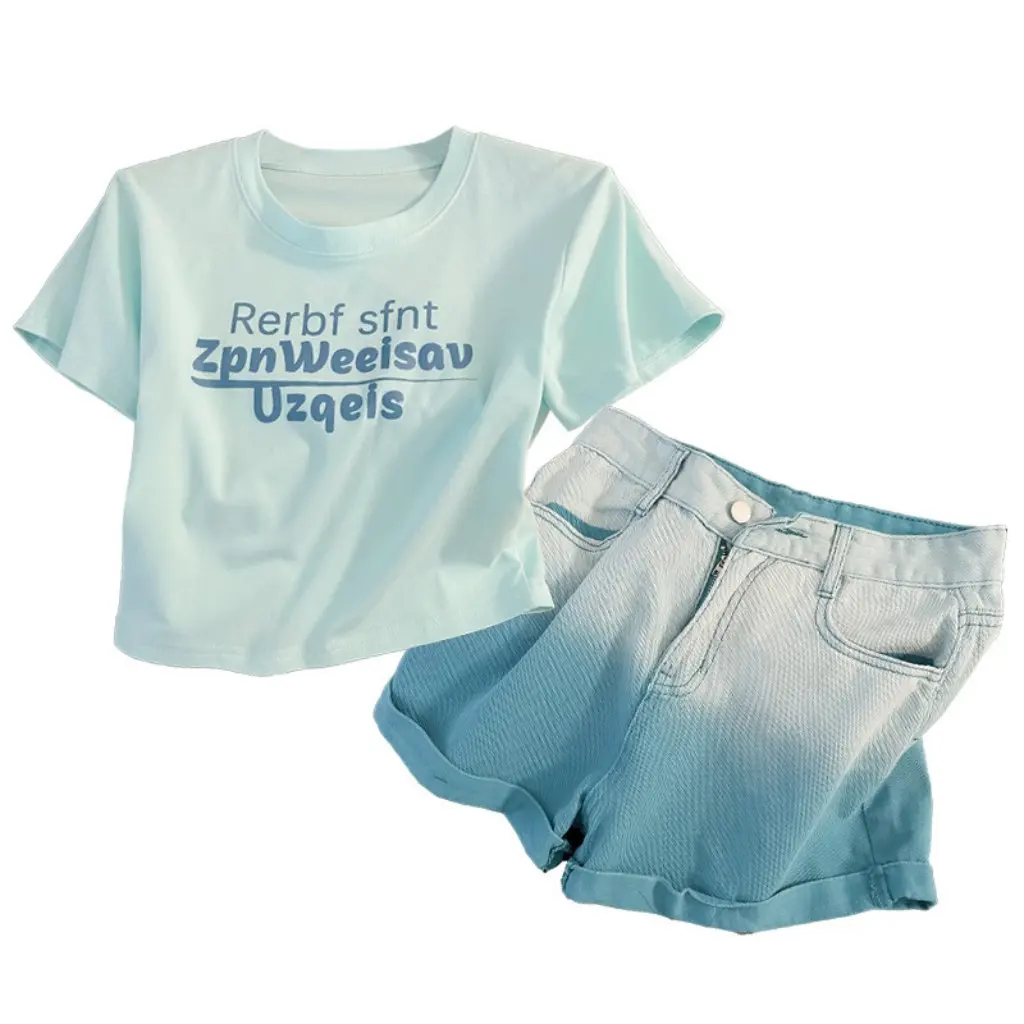 Women's Casual Two-Piece Suit Short-Sleeved Western Style Slimming Summer Denim Korean Slim-Fit Fashion Age-Reducing
Women's Casual Two-Piece Suit Short-Sleeved Western Style Slimming Summer Denim Korean Slim-Fit Fashion Age-Reducing