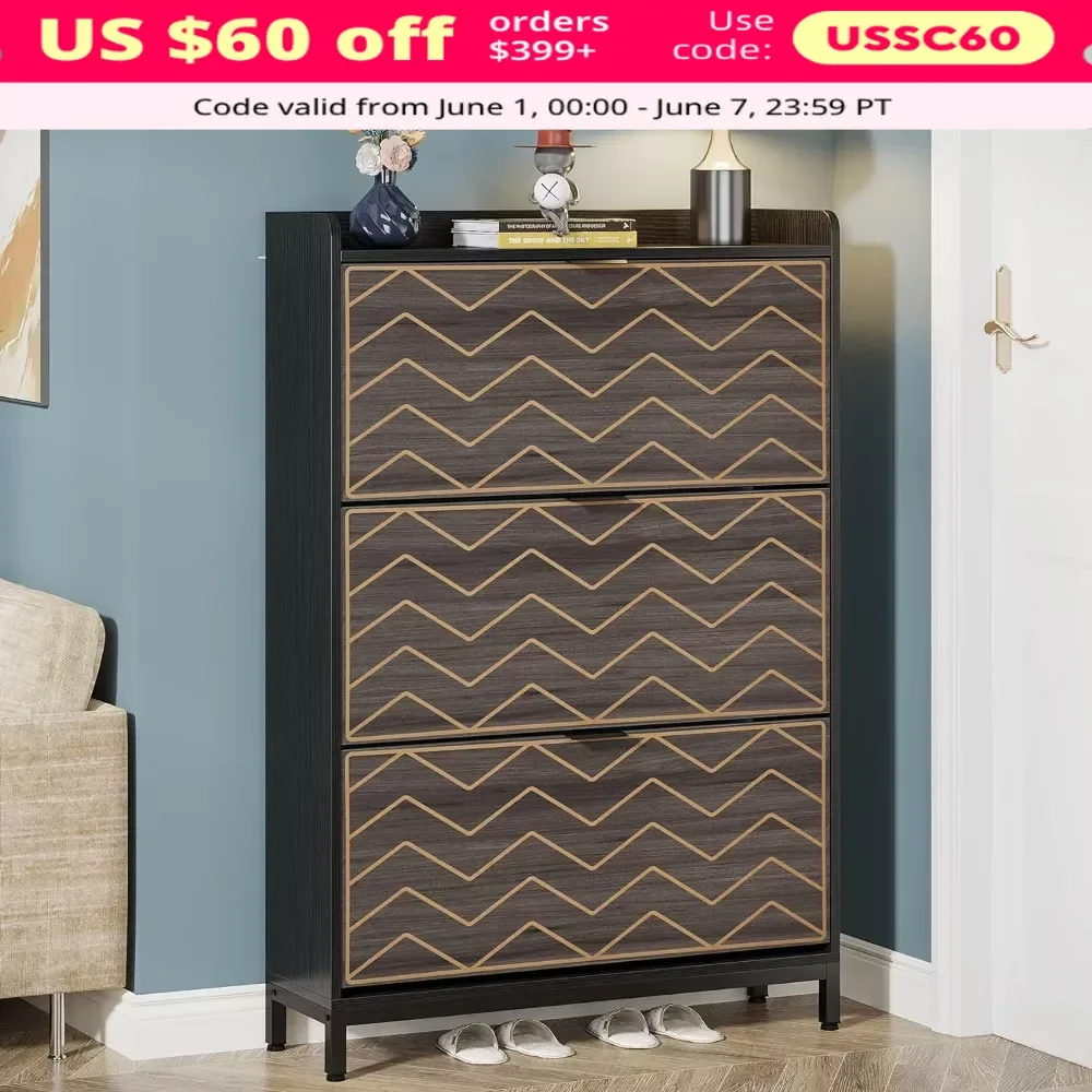 Shoe Cabinet, 3 Flip Drawers, Shoe Storage Cabinet, Freestanding Shoe Rack Organizer, Bedroom, Living Room, Shoes Cabinets
Shoe Cabinet, 3 Flip Drawers, Shoe Storage Cabinet, Freestanding Shoe Rack Organizer, Bedroom, Living Room, Shoes Cabinets
