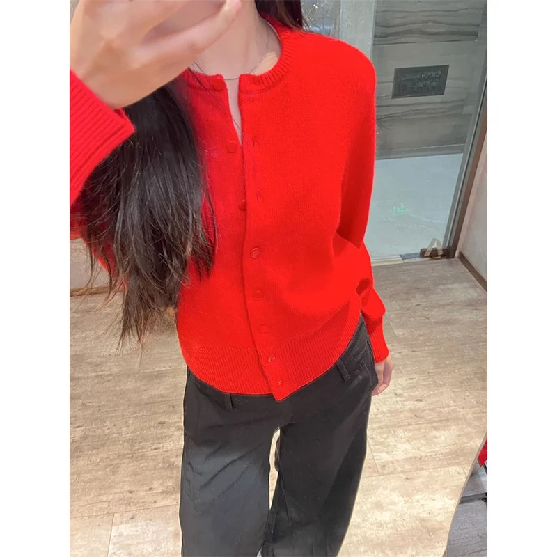 Susan Long Sve round Ne Camere Knitted Open Cardigan Women's Slim Fit Autumn Initial Tee Colors Sweet Sle Faion
Susan Long Sve round Ne Camere Knitted Open Cardigan Women's Slim Fit Autumn Initial Tee Colors Sweet Sle Faion