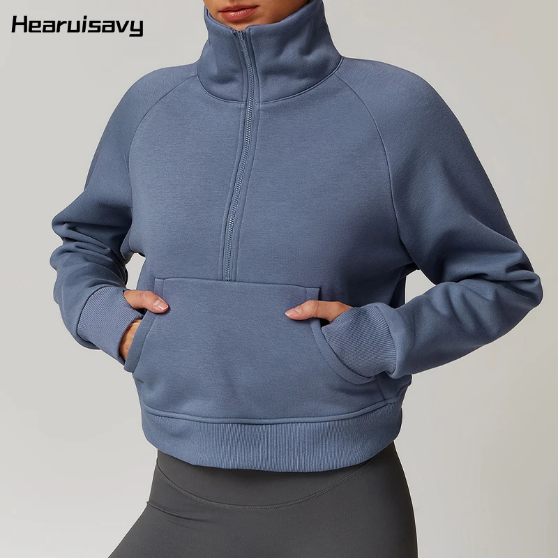 Hearuisavy Autumn Outdoors Half Zipper Sportswear Running Sweatshirt Women Casual Warmth Coat Loose Long Sleeve Top Female
Hearuisavy Autumn Outdoors Half Zipper Sportswear Running Sweatshirt Women Casual Warmth Coat Loose Long Sleeve Top Female