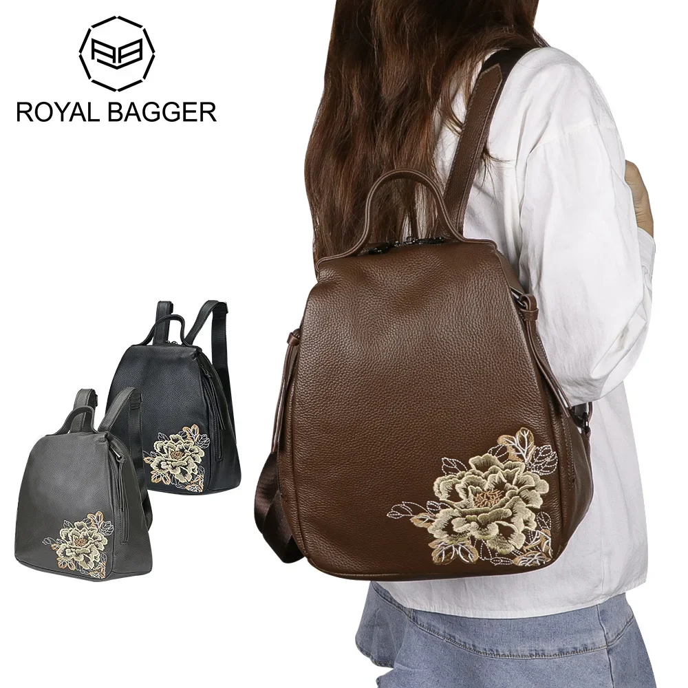 Royal Bagger Genuine Leather Women's Backpack, Large Capacity Portable Casual Daypacks, Fashion Vintage Shoulder Bag 1899
Royal Bagger Genuine Leather Women's Backpack, Large Capacity Portable Casual Daypacks, Fashion Vintage Shoulder Bag 1899