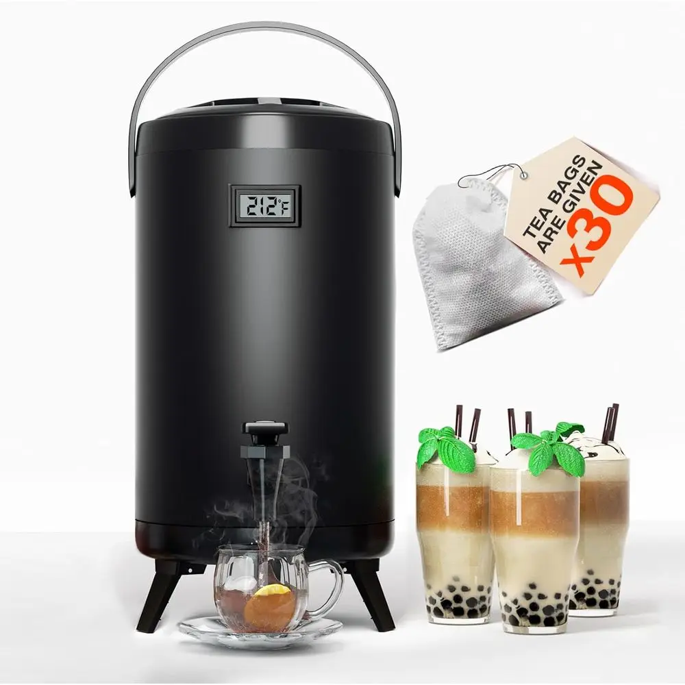 75 Cup Stainless Steel Iced Beverage Dispenser, 12L/3.2 Gallon Cold Drink Server with Spigot for Tea, Juice, and Coffee (Black)
75 Cup Stainless Steel Iced Beverage Dispenser, 12L/3.2 Gallon Cold Drink Server with Spigot for Tea, Juice, and Coffee (Black)
