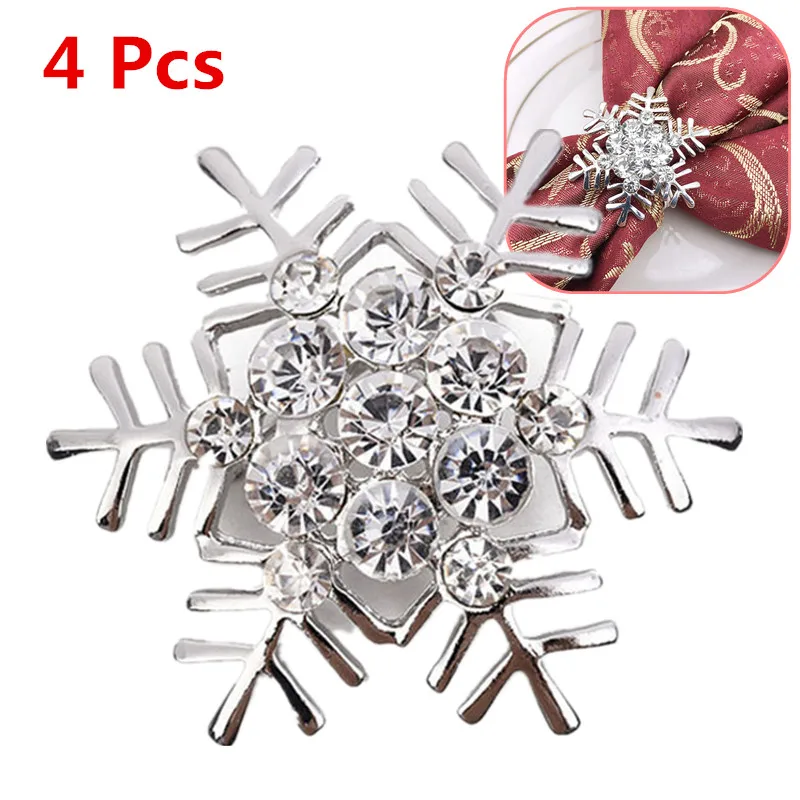 4 pcs Snowflake Napkin Rings Sparkling Rhinestone Elegant Christmas Table Setting Holiday Decor Kitchen Bar Supplies
4 pcs Snowflake Napkin Rings Sparkling Rhinestone Elegant Christmas Table Setting Holiday Decor Kitchen Bar Supplies