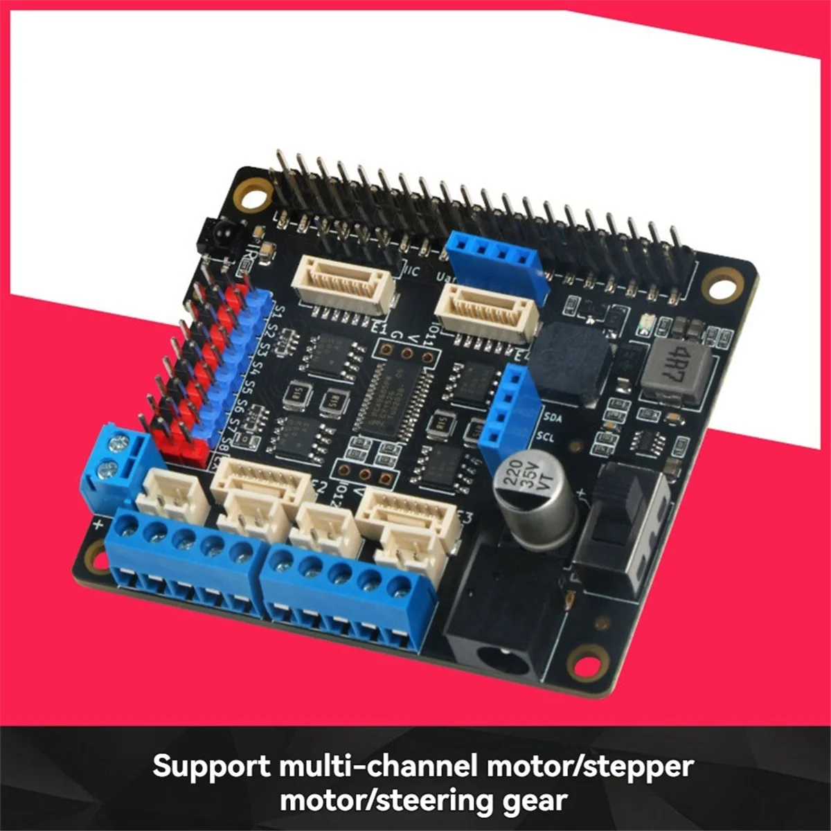 Robot Motor Driver Board for 3.3V/5V Voltage Levels Suitable for Raspberry Pi Motor Driver Board for Multiple Motors
Robot Motor Driver Board for 3.3V/5V Voltage Levels Suitable for Raspberry Pi Motor Driver Board for Multiple Motors