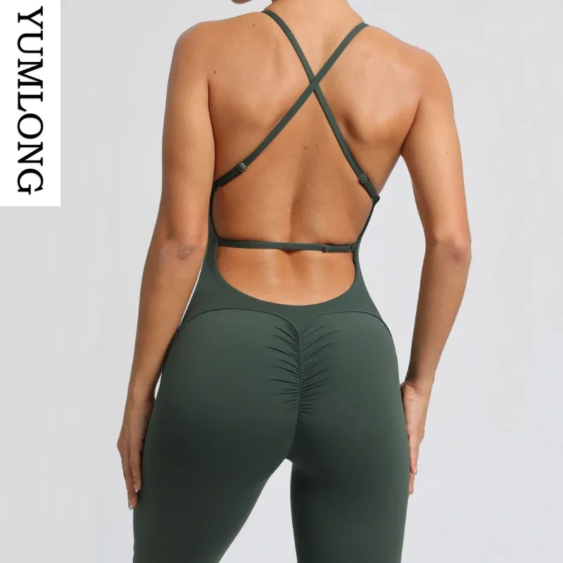 Women Yoga Jumpsuit with Padded Bunny Sportswear Yoga Fitness One-Piece Workout Gym Exercise Bodysuit Seamless Breathable 2025
Women Yoga Jumpsuit with Padded Bunny Sportswear Yoga Fitness One-Piece Workout Gym Exercise Bodysuit Seamless Breathable 2025