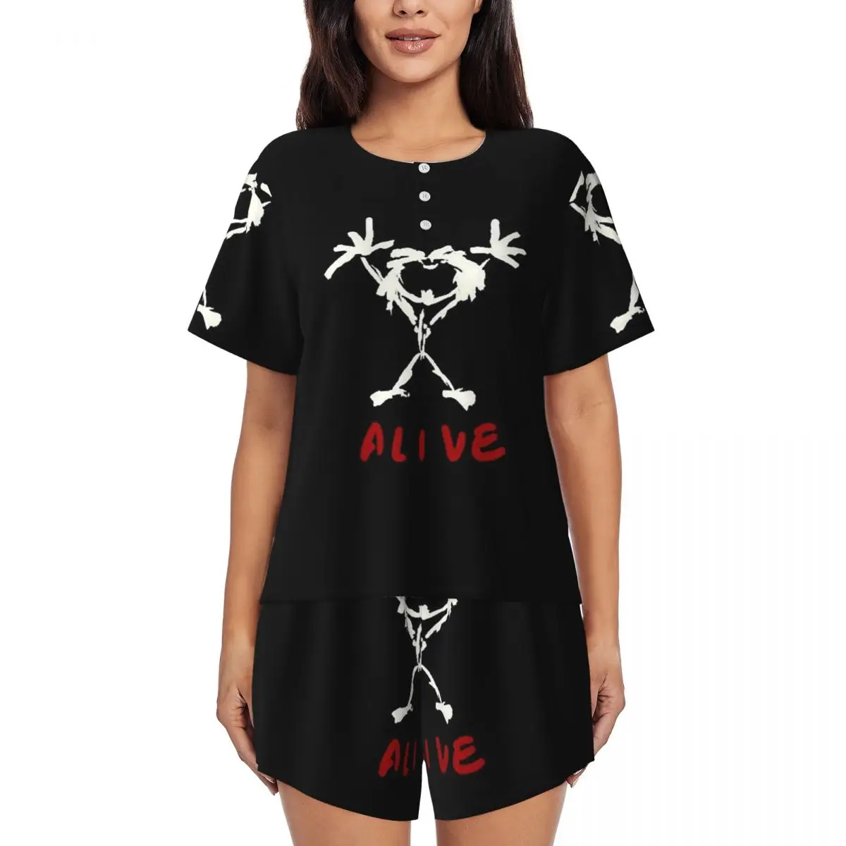 Alive Pearls Jam Round Neck Short Sleeves Nightdress for Sleeping Sleepshirts Women Loose Pajama Set Short Pants
Alive Pearls Jam Round Neck Short Sleeves Nightdress for Sleeping Sleepshirts Women Loose Pajama Set Short Pants