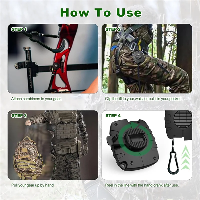 AZ-Treestand Gear Hoist,Retractable Bow Gear Hoist ,26Ft Safe Use Of Bow Hunting Tree Stand Equipment Accessories
AZ-Treestand Gear Hoist,Retractable Bow Gear Hoist ,26Ft Safe Use Of Bow Hunting Tree Stand Equipment Accessories