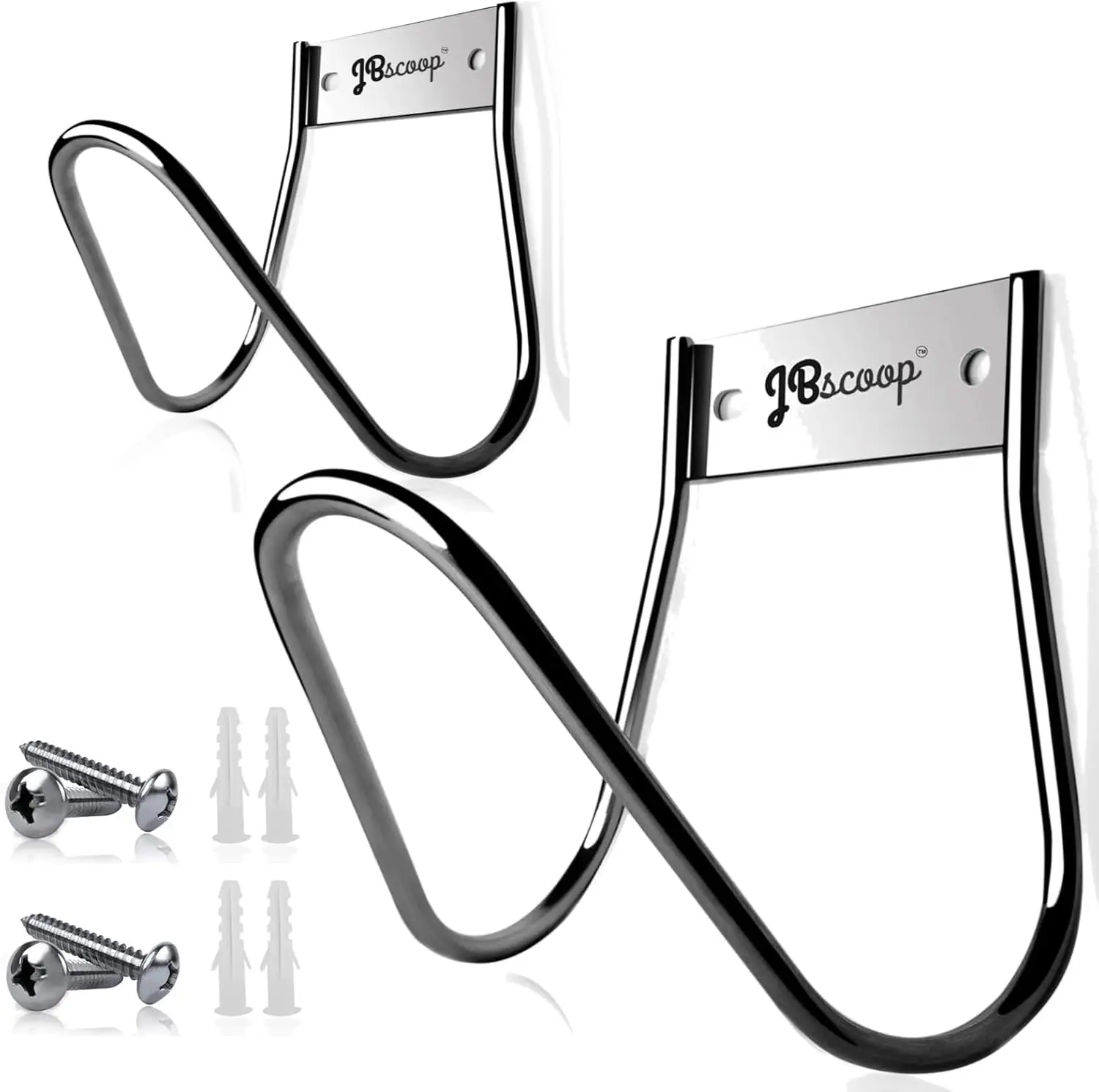 Stainless Steel Wall Mount Hose Holder Set of 2, Heavy Duty Rust Proof for Garden Water Air Hoses Ropes Cords
Stainless Steel Wall Mount Hose Holder Set of 2, Heavy Duty Rust Proof for Garden Water Air Hoses Ropes Cords