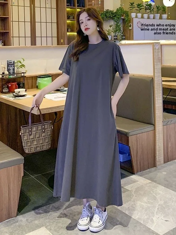 plus Size Women's T-Shirt Maxi Dress A-Line Skirt Loose Fit Summer Wear Polyester Fiber High Waist round Neck Short Sleeve
plus Size Women's T-Shirt Maxi Dress A-Line Skirt Loose Fit Summer Wear Polyester Fiber High Waist round Neck Short Sleeve