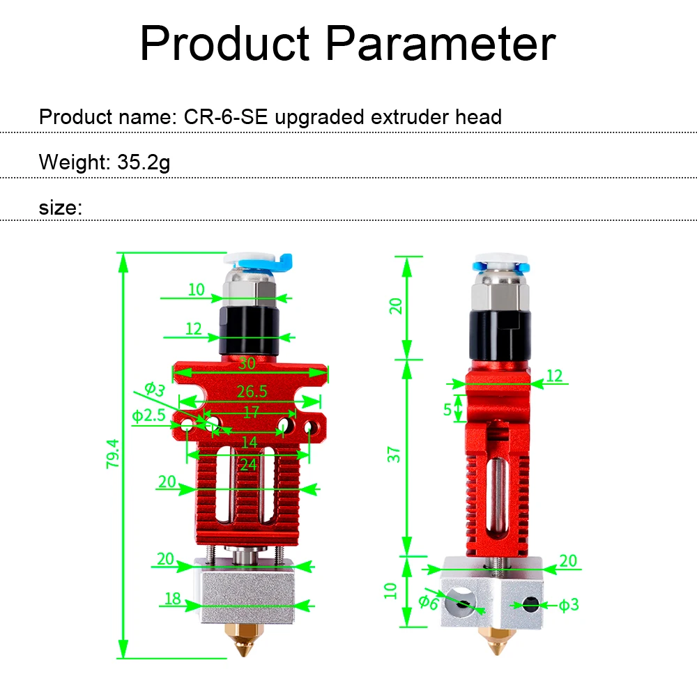 All Metal MK8 Extruder Kit J-head Hot End for Creality CR-6 SE CR10 CR10S Pro Ender 3 Ender 3 Pro 3D Printer Parts
All Metal MK8 Extruder Kit J-head Hot End for Creality CR-6 SE CR10 CR10S Pro Ender 3 Ender 3 Pro 3D Printer Parts